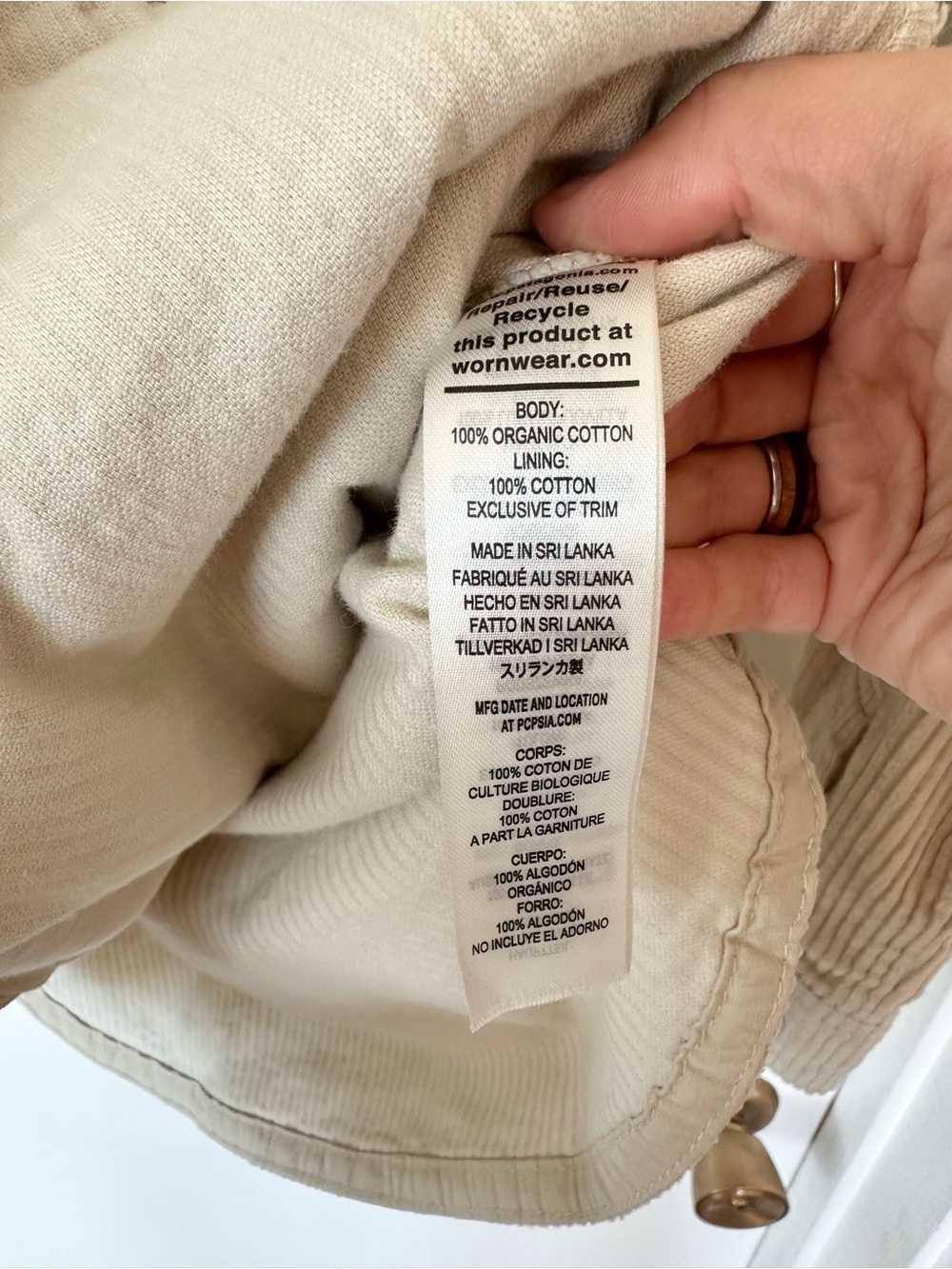 Patagonia Women’s Corduroy Long Sleeve Overshirt Jacket 100% Organic Cotton S - Picture 7 of 7